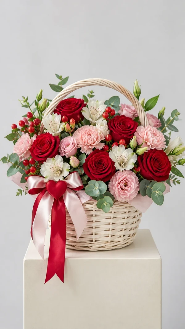 Букет в корзинку "Love is"